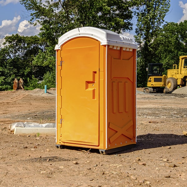 how often are the porta potties cleaned and serviced during a rental period in Frenchtown